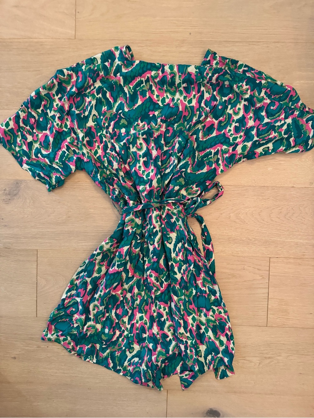 Women's Green & Pink Printed One-Piece Romper